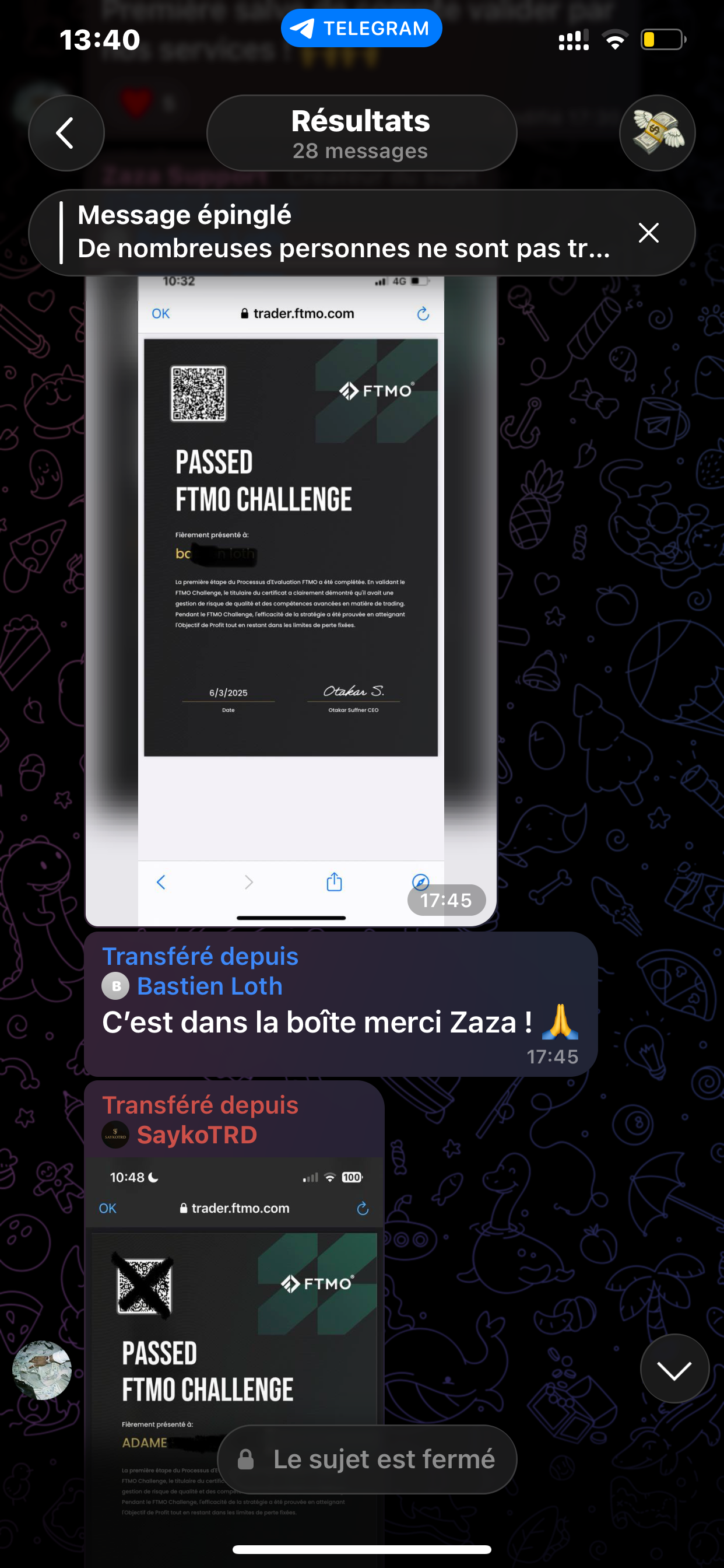 Preuve avis élève Gold